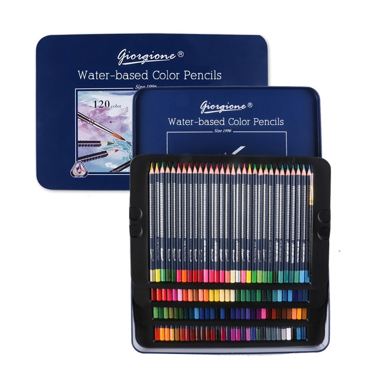 Giorgione Triangular Watercolor Pencils Tin Set with Brush