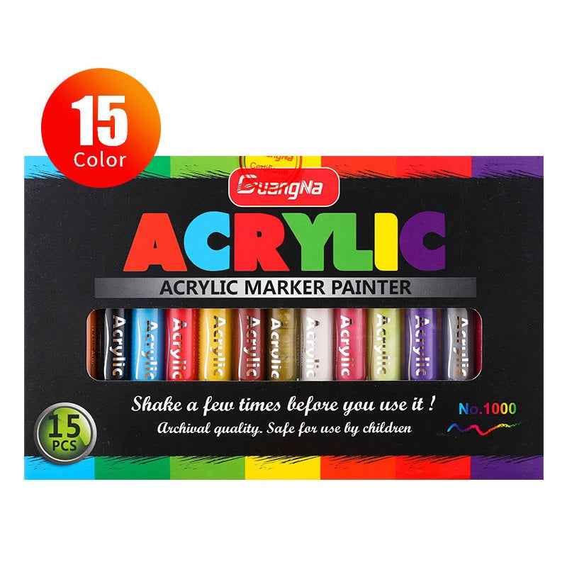 15 Color Guangna Acrylic Painter Markers 3mm Tip - TTpen