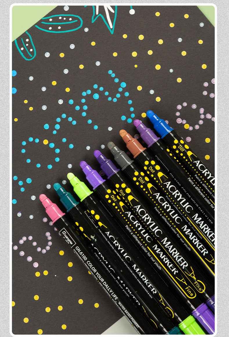 Guangna 36 Colors Acrylic Paint Markers Dual Tip(1-5mm) - TTpen