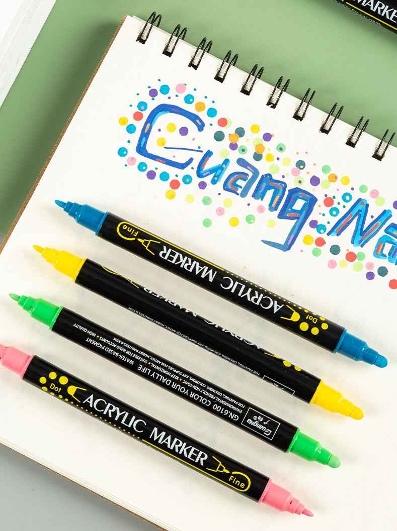 Guangna 36 Colors Acrylic Paint Markers Dual Tip(1-5mm) - TTpen