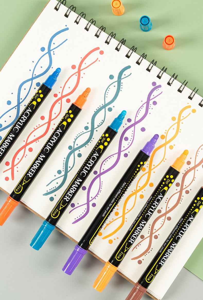 Guangna 60 Colors Acrylic Paint Markers Dual Tip(1-5mm) - TTpen