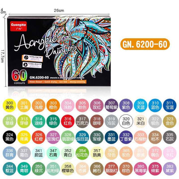 Guangna 60 Colors Dual Brush Tip Acrylic Paint Markers - TTpen