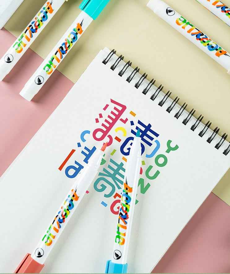 Guangna Morandi Acrylic Painter Marker Pens Brush Tip 12 Colors - TTpen