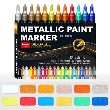 Guangna 169 Metallic Paint Markers 12-Pack