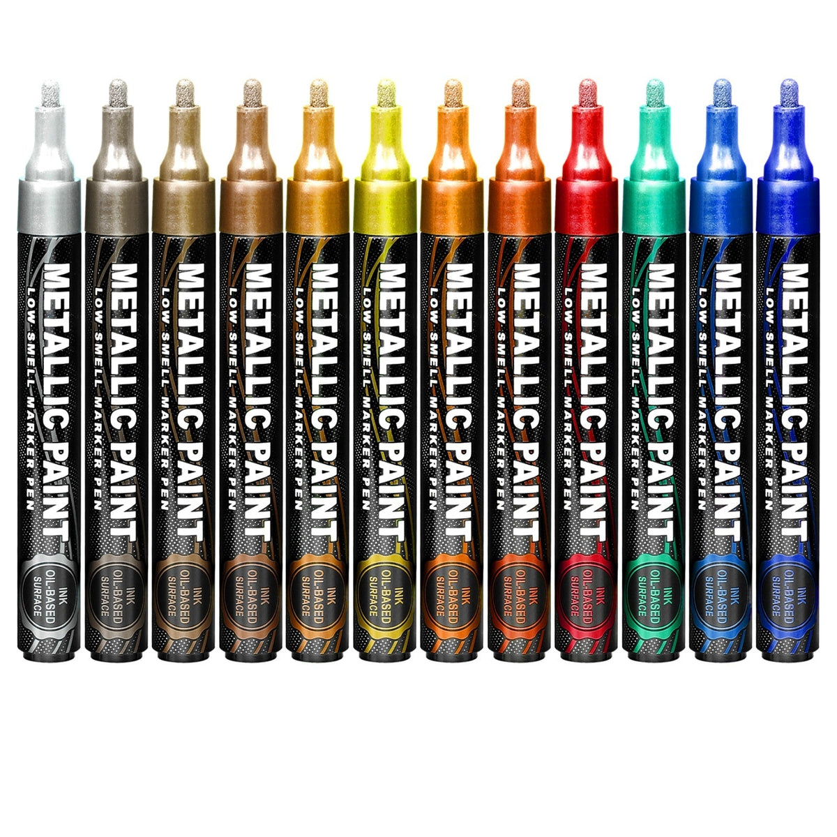 Guangna 169 Metallic Paint Markers 12-Pack