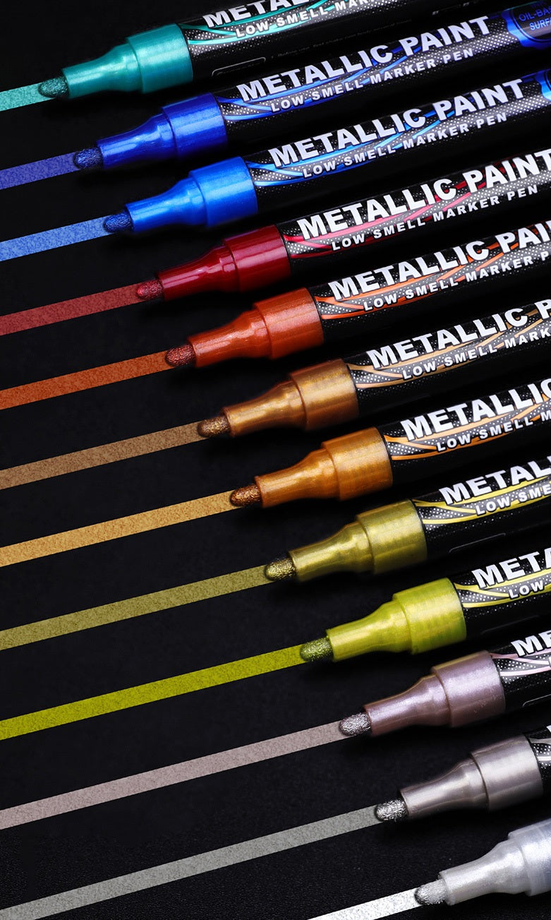 Guangna 169 Metallic Paint Markers 12-Pack