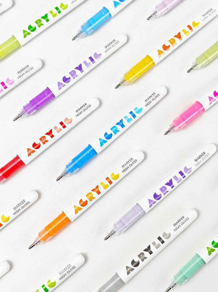 Guangna Liquid Acrylic Marker Set – 1.0mm Metal Tip - 72 Colors