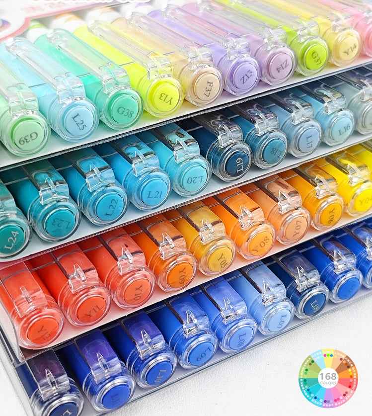 Guangna Liquid Acrylic Marker Set – 1.0mm Metal Tip - 72 Colors