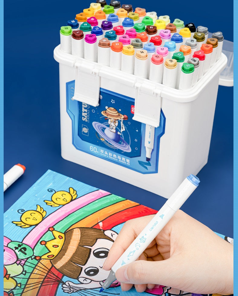 DELI HM903 12/24/36/48/60 Colors Alcohol Based Art Markers Dual Tip