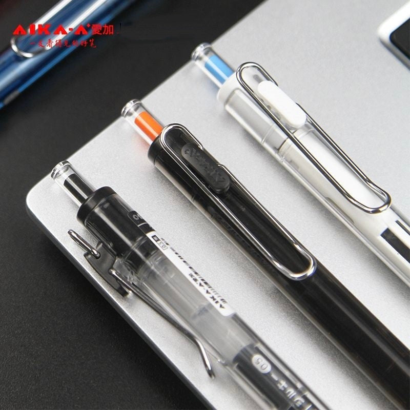 AIKAA Bamboo Joint Gel Pen 0.5mm | Large Capacity Quick-Dry AS Dual Tip – 6-Pack