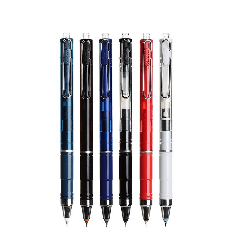 AIKAA Bamboo Joint Gel Pen 0.5mm | Large Capacity Quick-Dry AS Dual Tip – 6-Pack