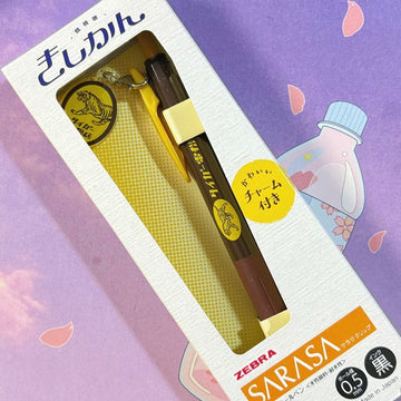 Zebra x Kishikan Limited Edition Sarasa Clip Gel Pen 0.5mm Black - Japan Exclusive Collab with Charm