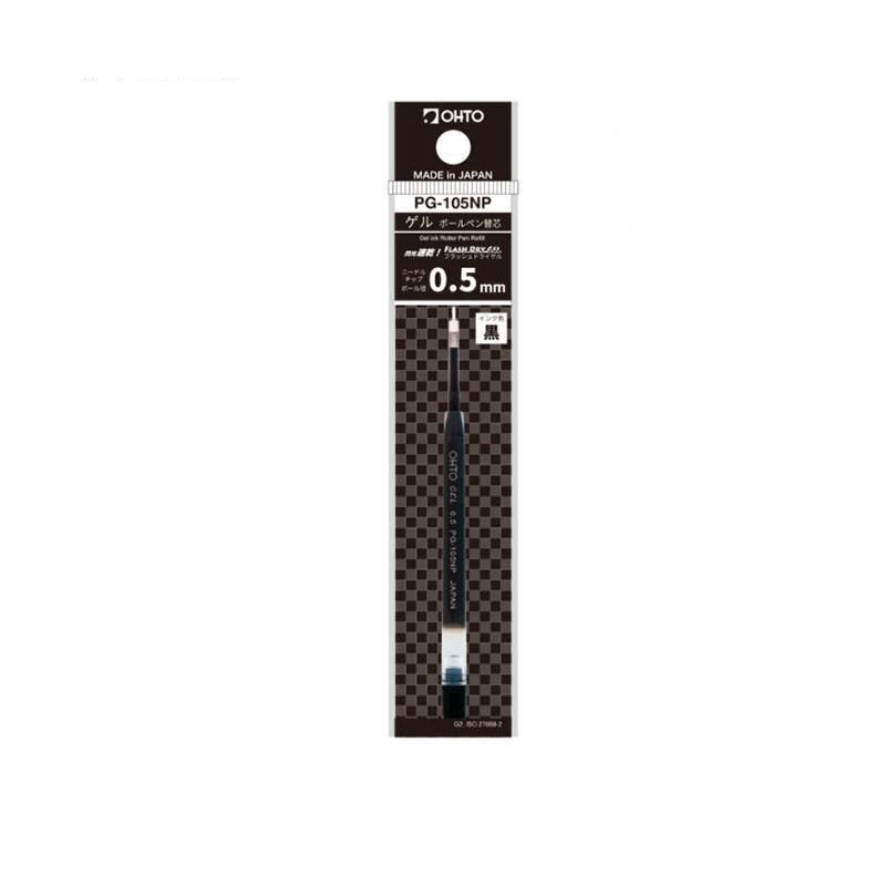 OHTO PG-105NP Gel Ink Refill | G2 Compatible | 0.5mm Black | Made in Japan
