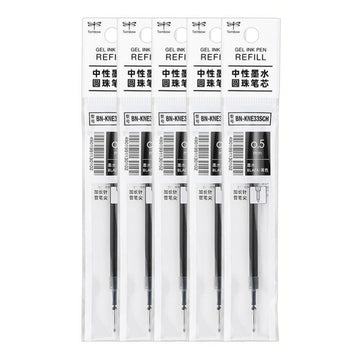 Tombow MONO Graph Gel Ink Pen Refills – 5-Pack, 0.5mm Fast-Dry