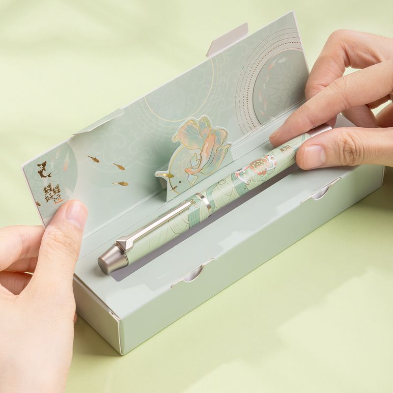 Deli S167 Summer Palace Metal Gel Pen 0.5mm | Chinese Cultural Gift Set