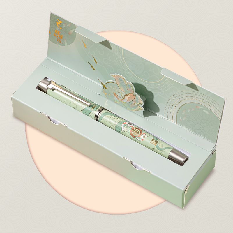 Deli S167 Summer Palace Metal Gel Pen 0.5mm | Chinese Cultural Gift Set