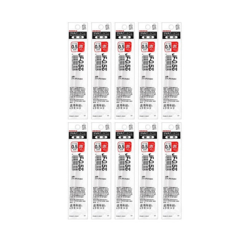 Zebra JF-0.5 Gel Pen Refills 10-Pack