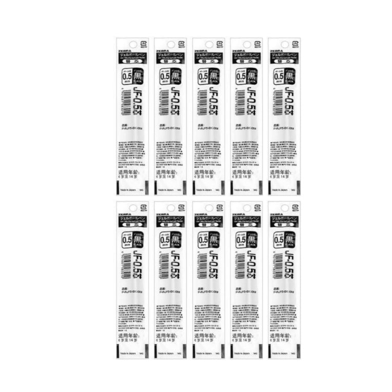Zebra JF-0.5 Gel Pen Refills 10-Pack