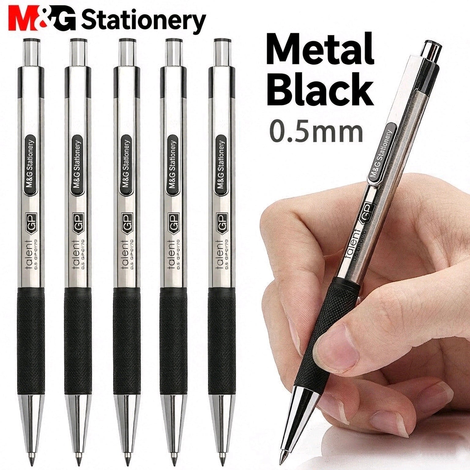 M&G Talent GP Metal Gel Pen 0.5mm