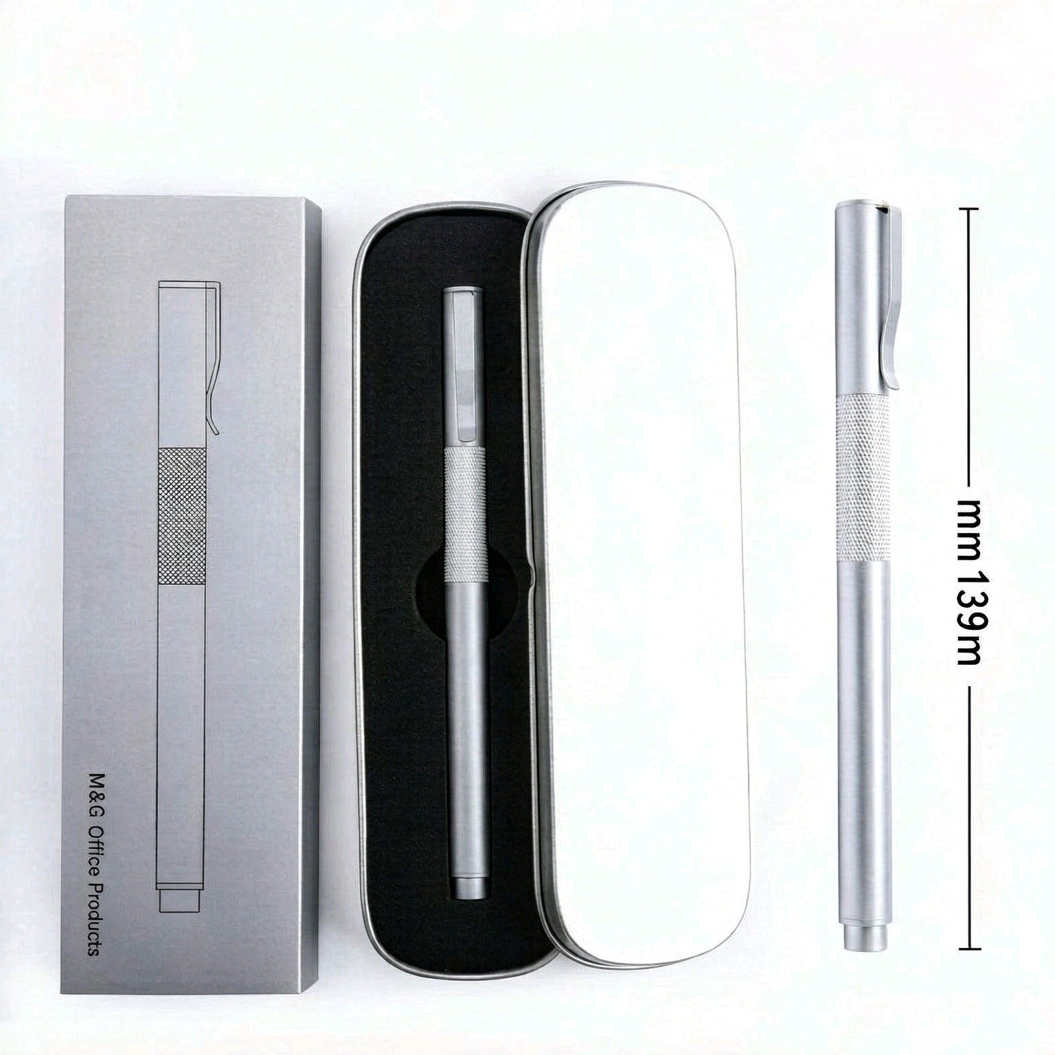 M&G Metal Gel Pen 0.5mm Silver