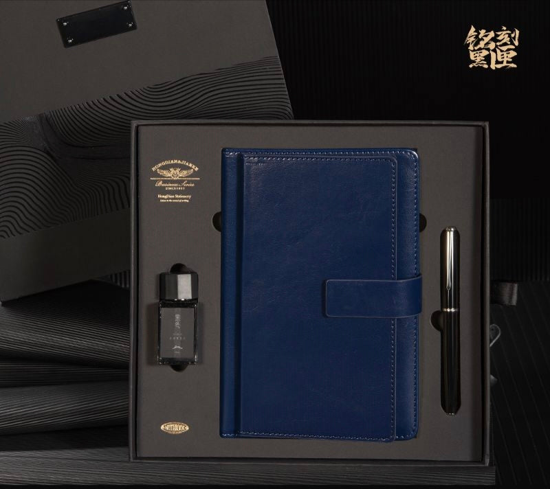 Hongdian premium black presentation gift box for fountain pen set
