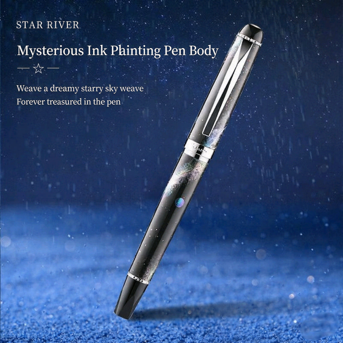 Picasso Star River fountain pen with galaxy-inspired painted body