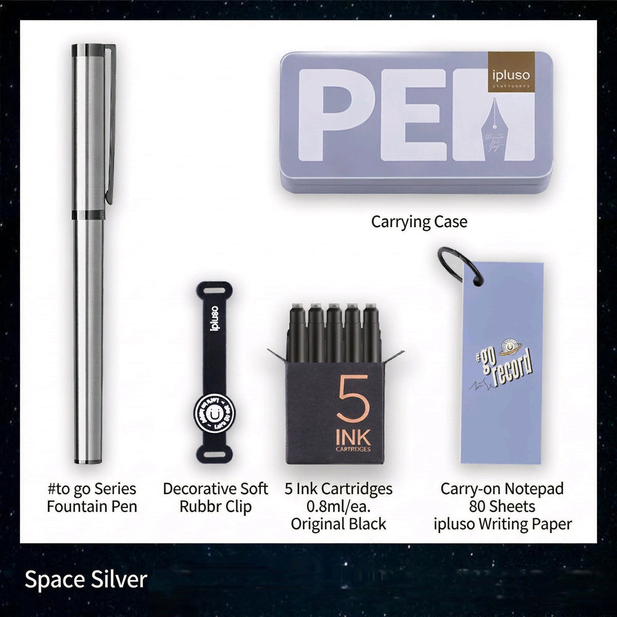 ipluso To Go Fountain Pen Set