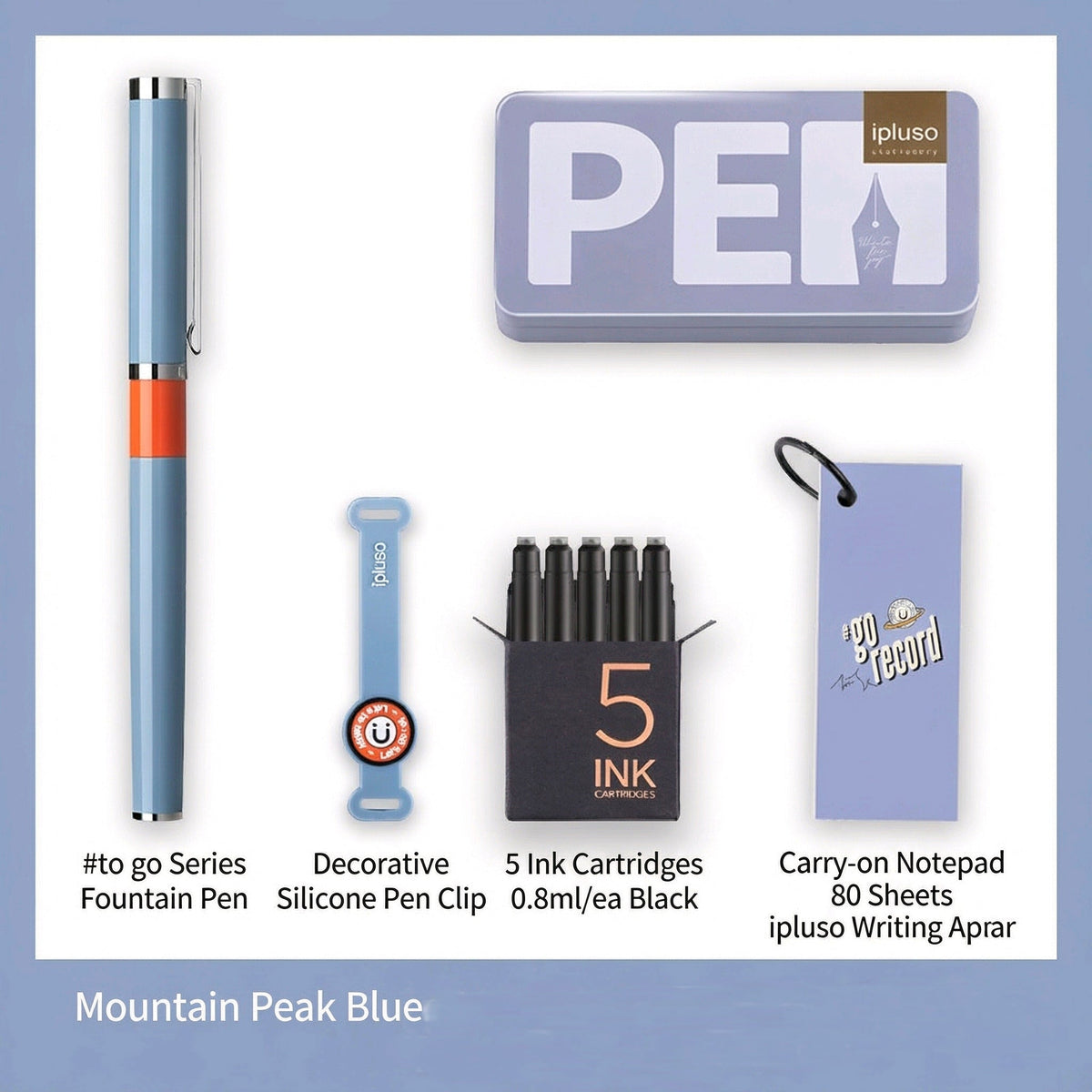 ipluso To Go Fountain Pen Set