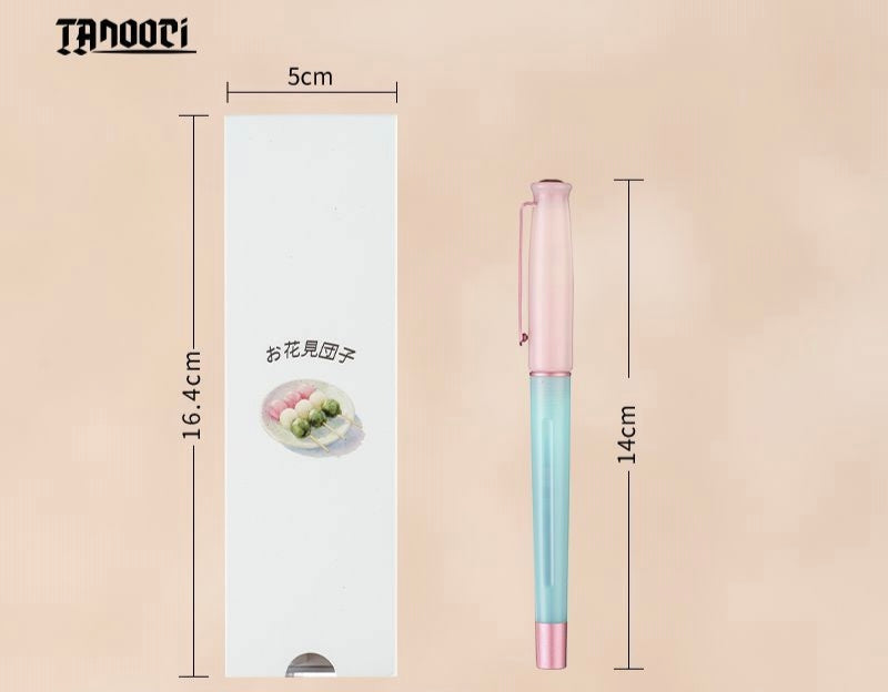 TANOOCI Morning Mist Hanami Dango fountain pen and box