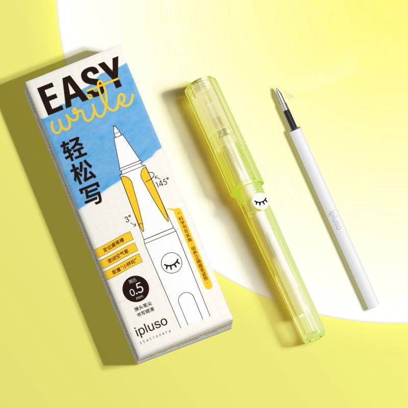 ipluso Easy Write gel pen in lime translucent finish