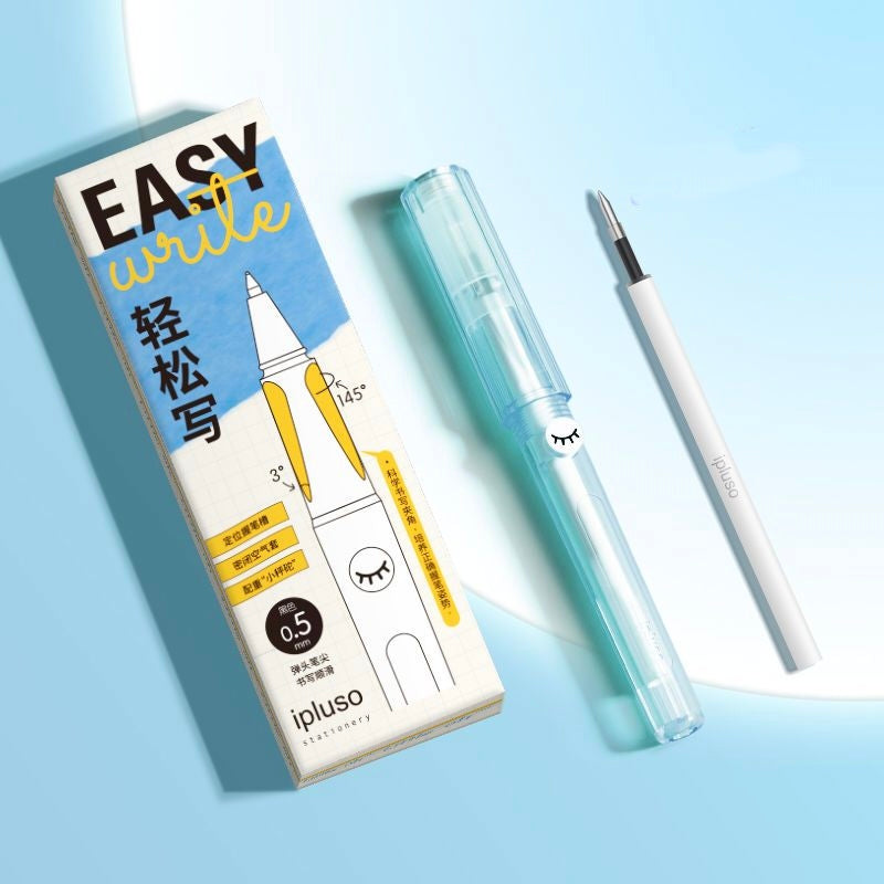 ipluso Easy Write gel pen in blue translucent finish