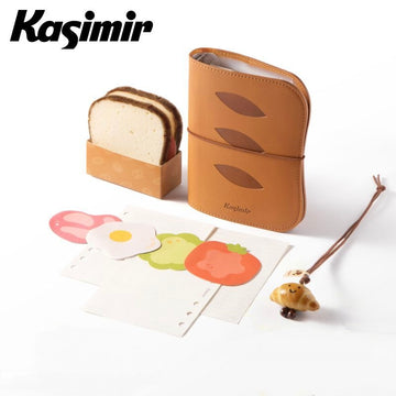 Kasimir sandwich notebook gift set with sticky notes and bread charm