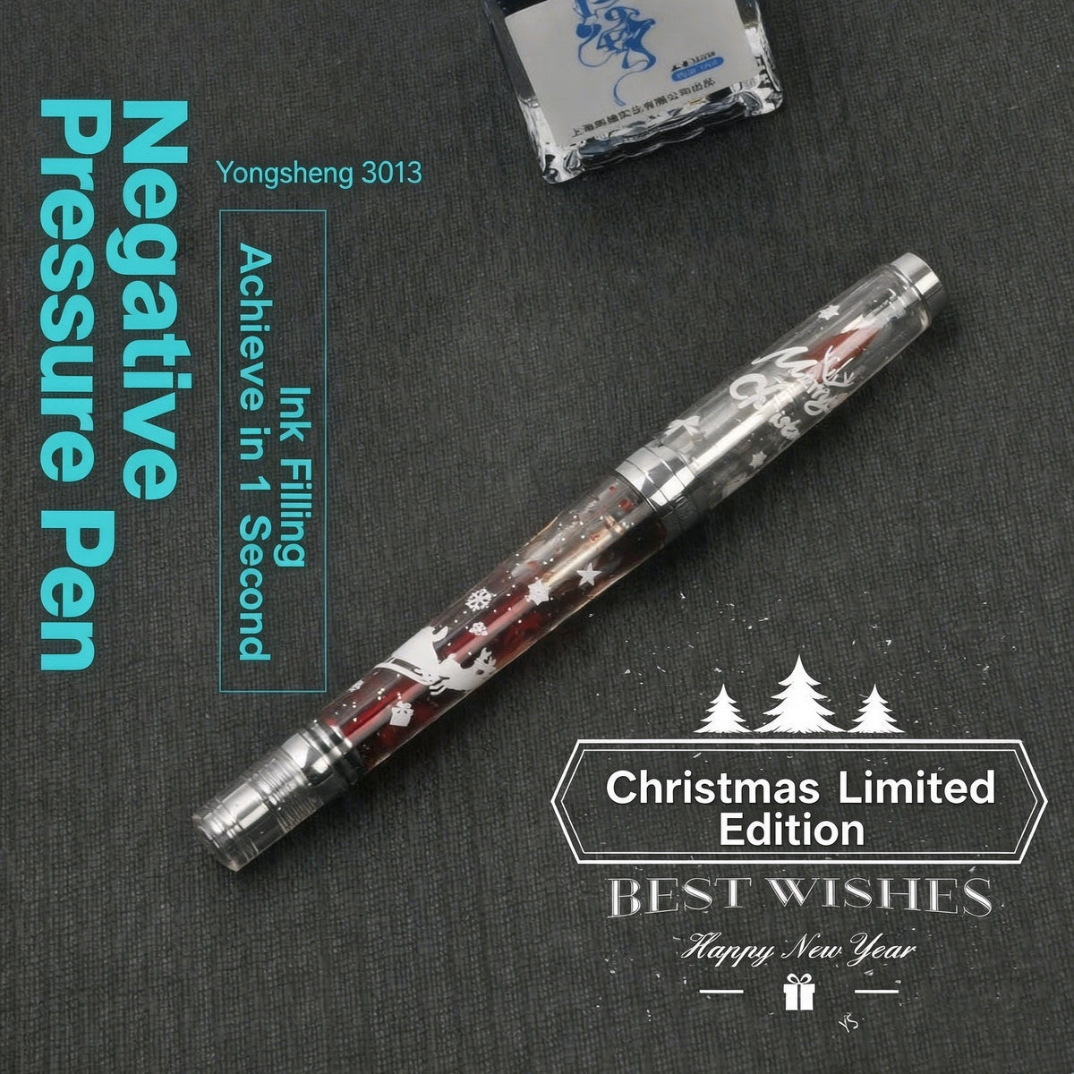Yongsheng 3013 Christmas Vacuum Fountain Pen