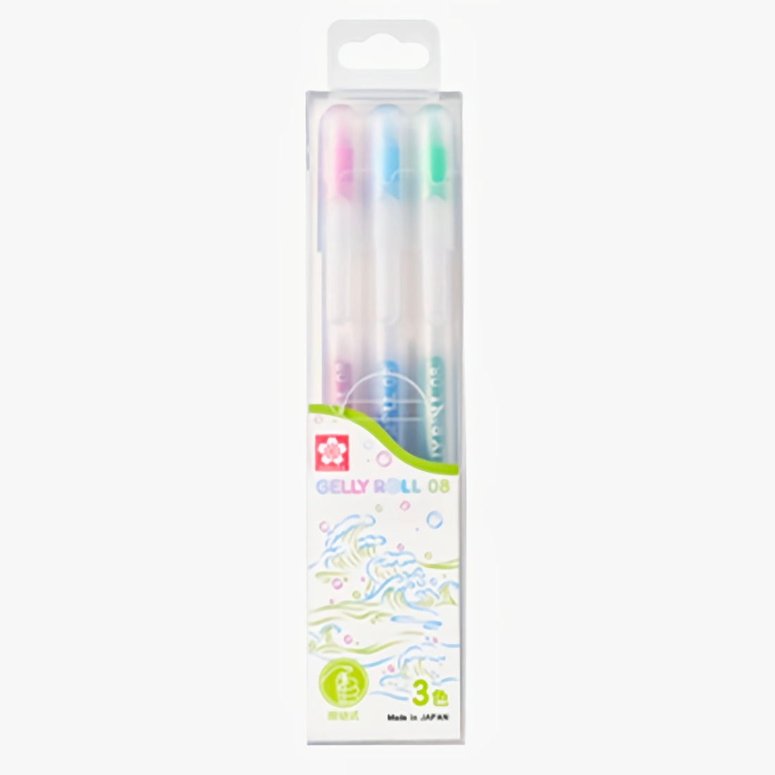 Sakura Gelly Roll Retractable Gel Pens 3-Pack Wave Series Packaging