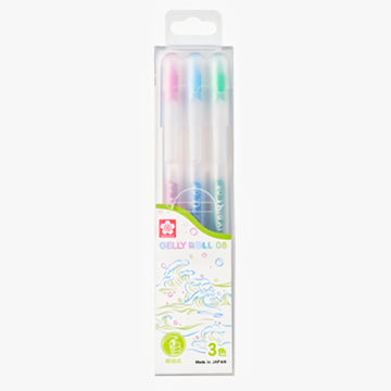 Sakura Gelly Roll Retractable Gel Pens 3-Pack Wave Series Packaging