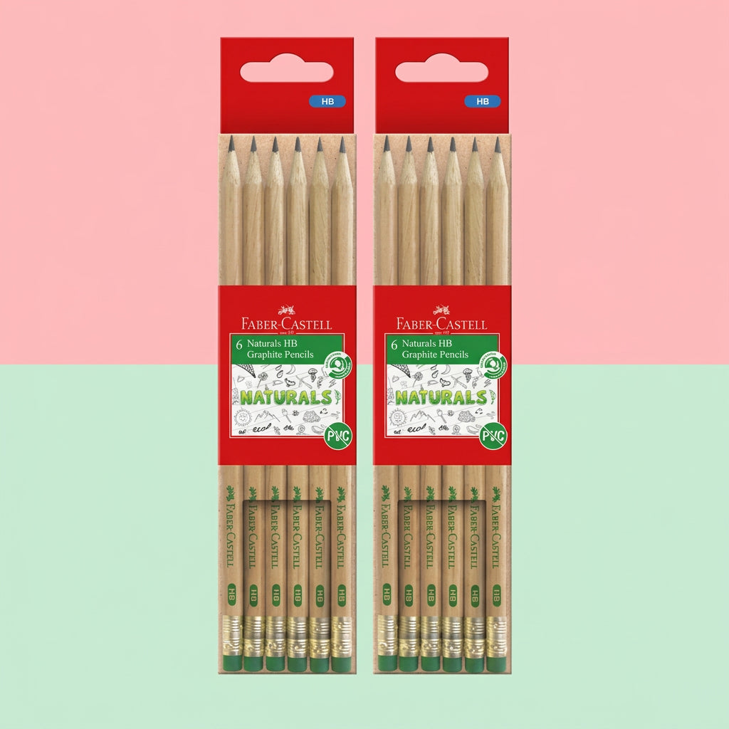 Faber-Castell Naturals HB Graphite Pencils 12-Pack