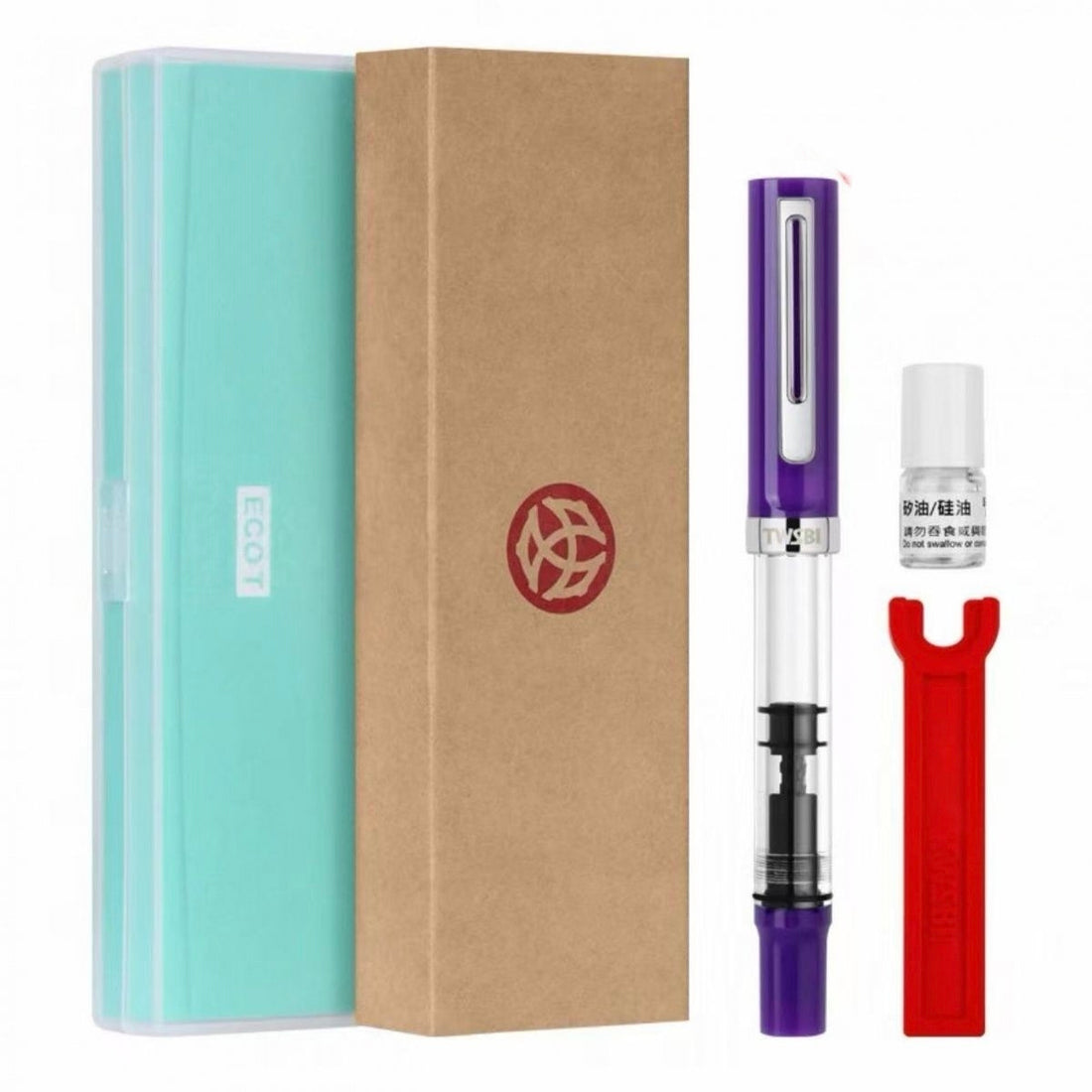 TWSBI ECO Fountain Pen Purple Piston Fill Demonstrator