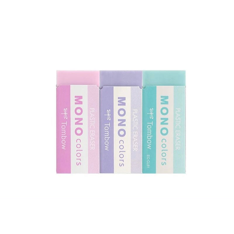 Tombow MONO Colors pastel plastic erasers