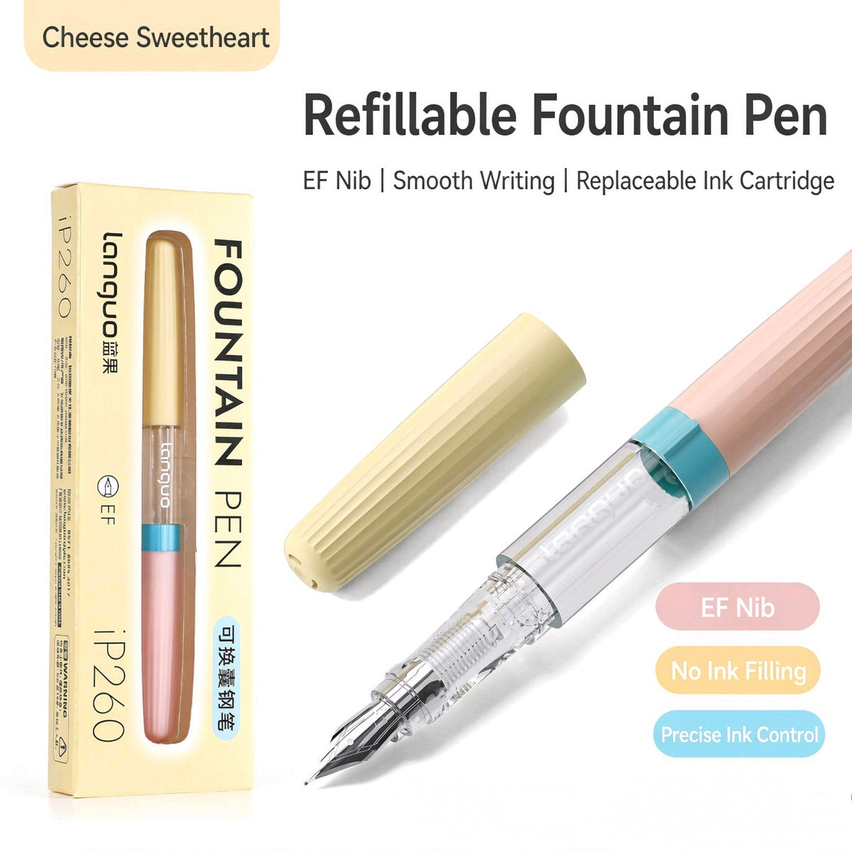 Languo iP260 Refillable Fountain Pen 4-Pack