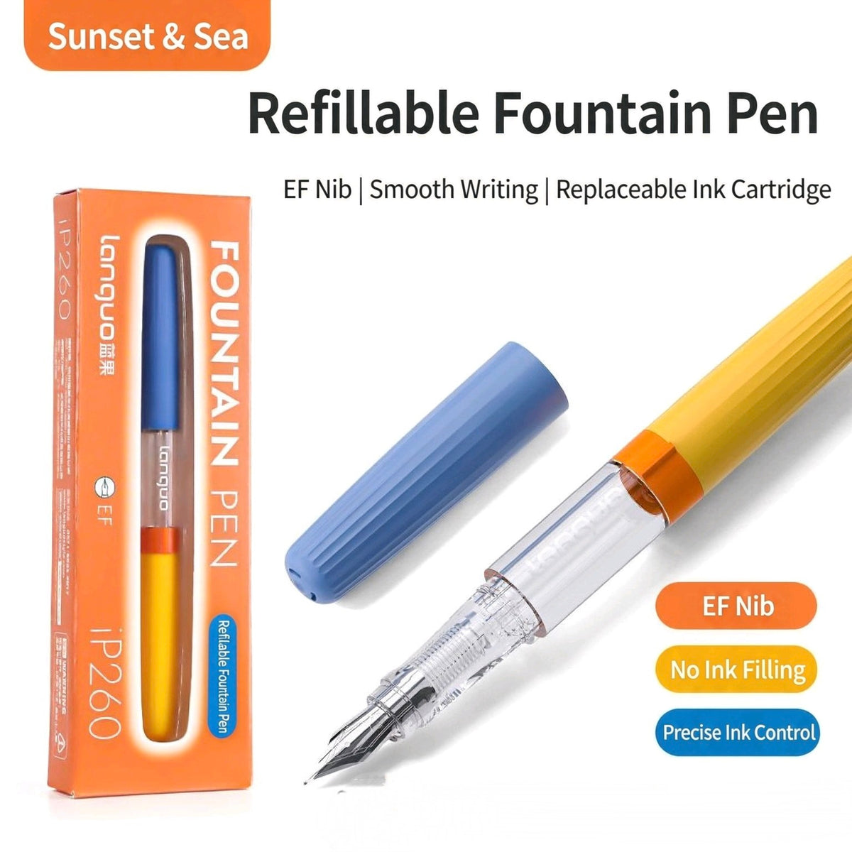Languo iP260 Refillable Fountain Pen 4-Pack
