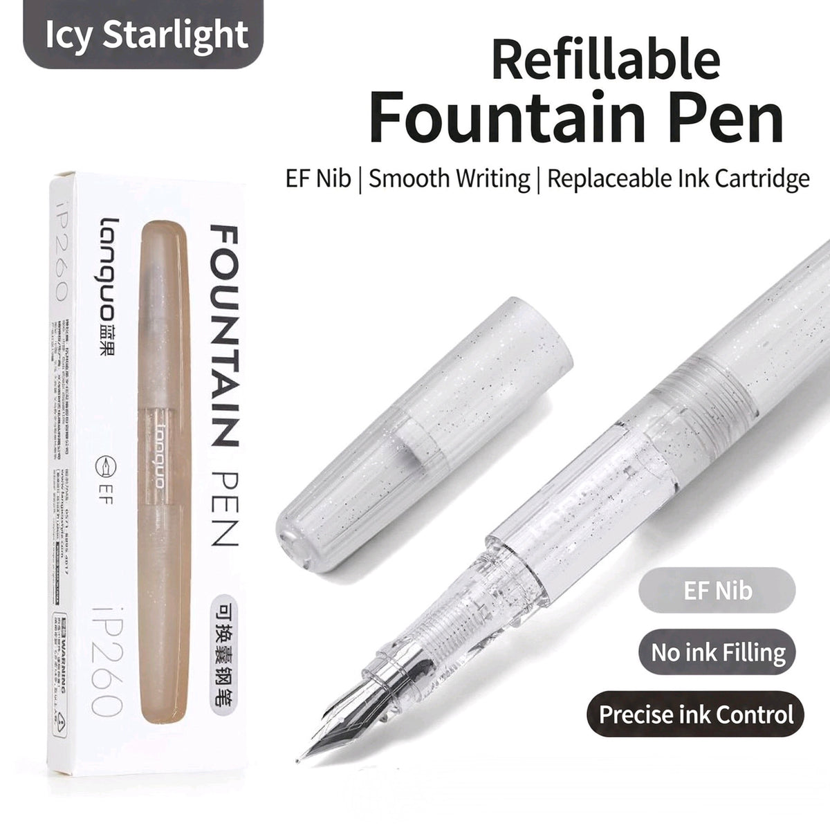 Languo iP260 Refillable Fountain Pen 4-Pack