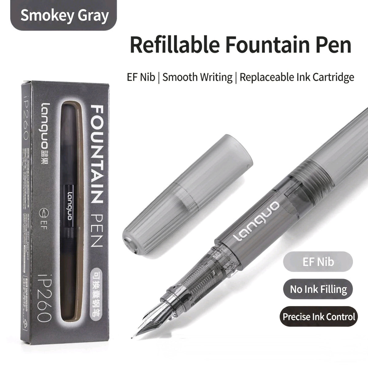 Languo iP260 Refillable Fountain Pen 4-Pack