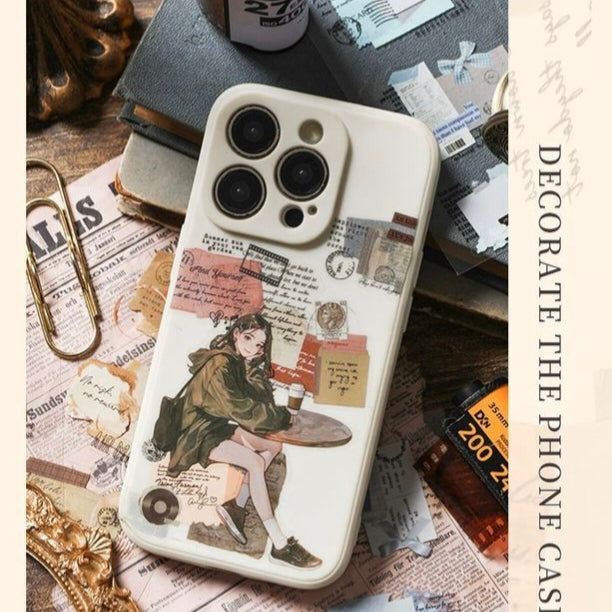 Phone Case DIY Collage Decoration with Aesthetic Stickers