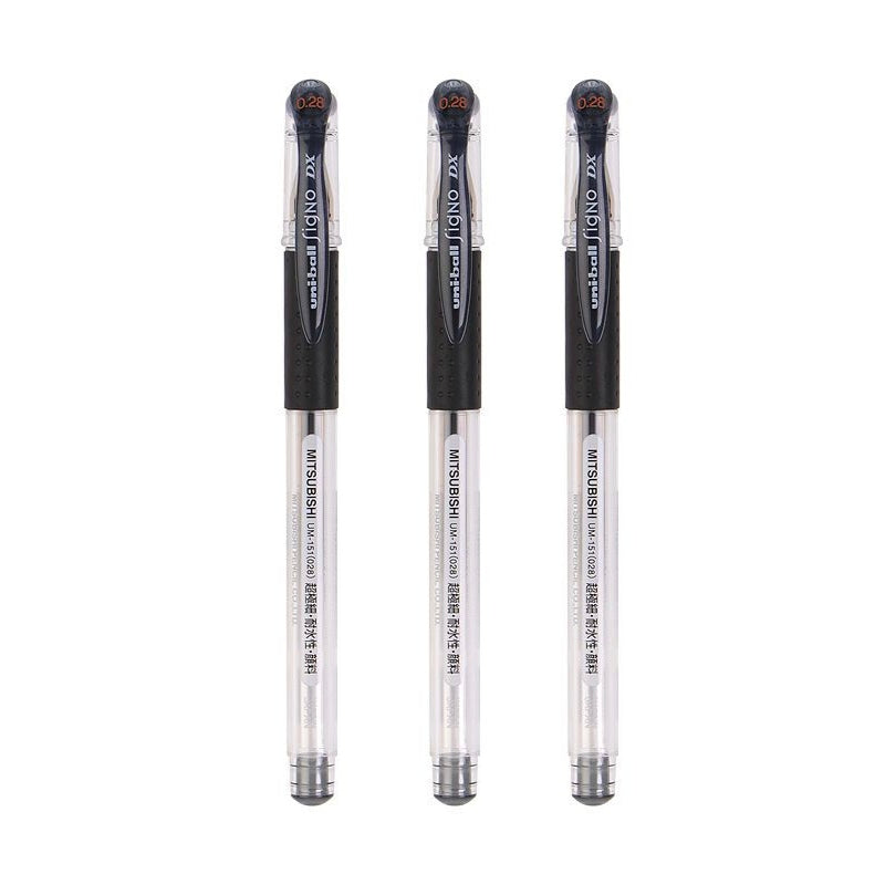 Uni-ball Signo UM-151 0.28mm Black Gel Pen 3-Pack
