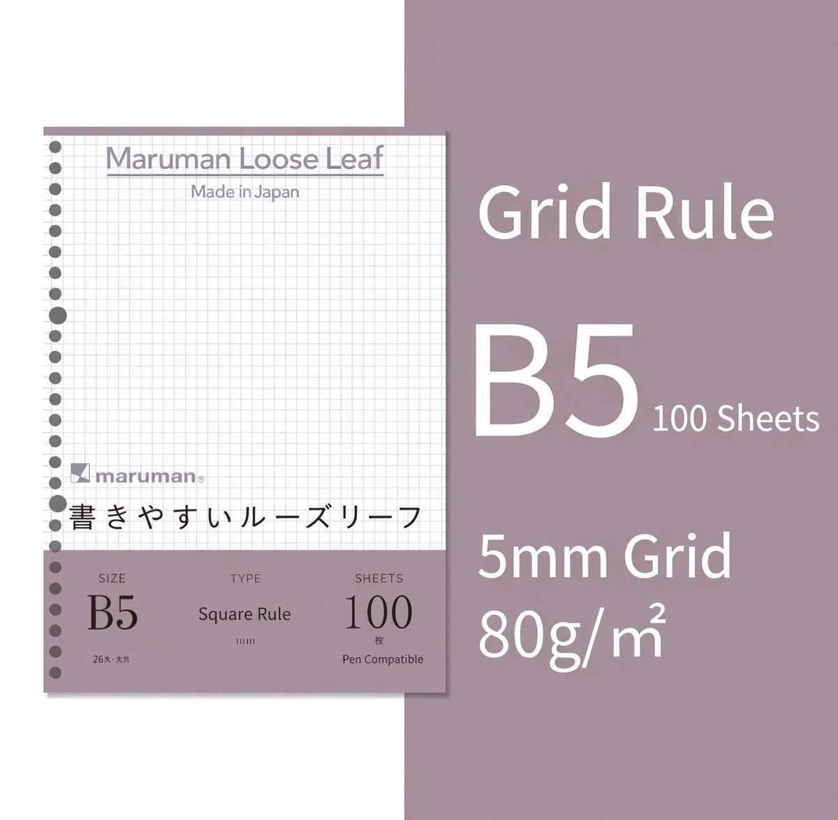 Maruman B5 Loose Leaf Paper Refill