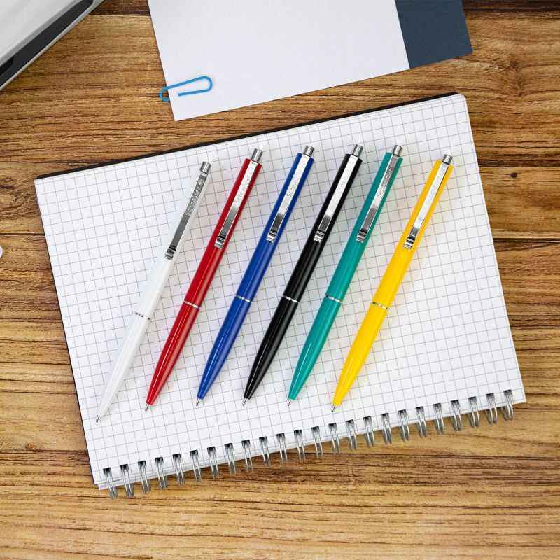 Schneider K15 Ballpoint Pens with Steel Clip 0.5mm Blue Ink 4 Pack