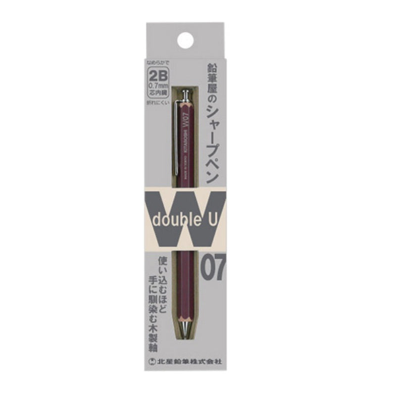 Kita-Boshi W07 Wooden Mechanical Pencil 0.7mm – Metal Tip | Japanese Craft Design