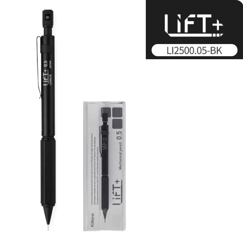 KITERA Lift+ All-Metal 0.5mm Mechanical Pencil – Low Center of Gravity | Japan Original