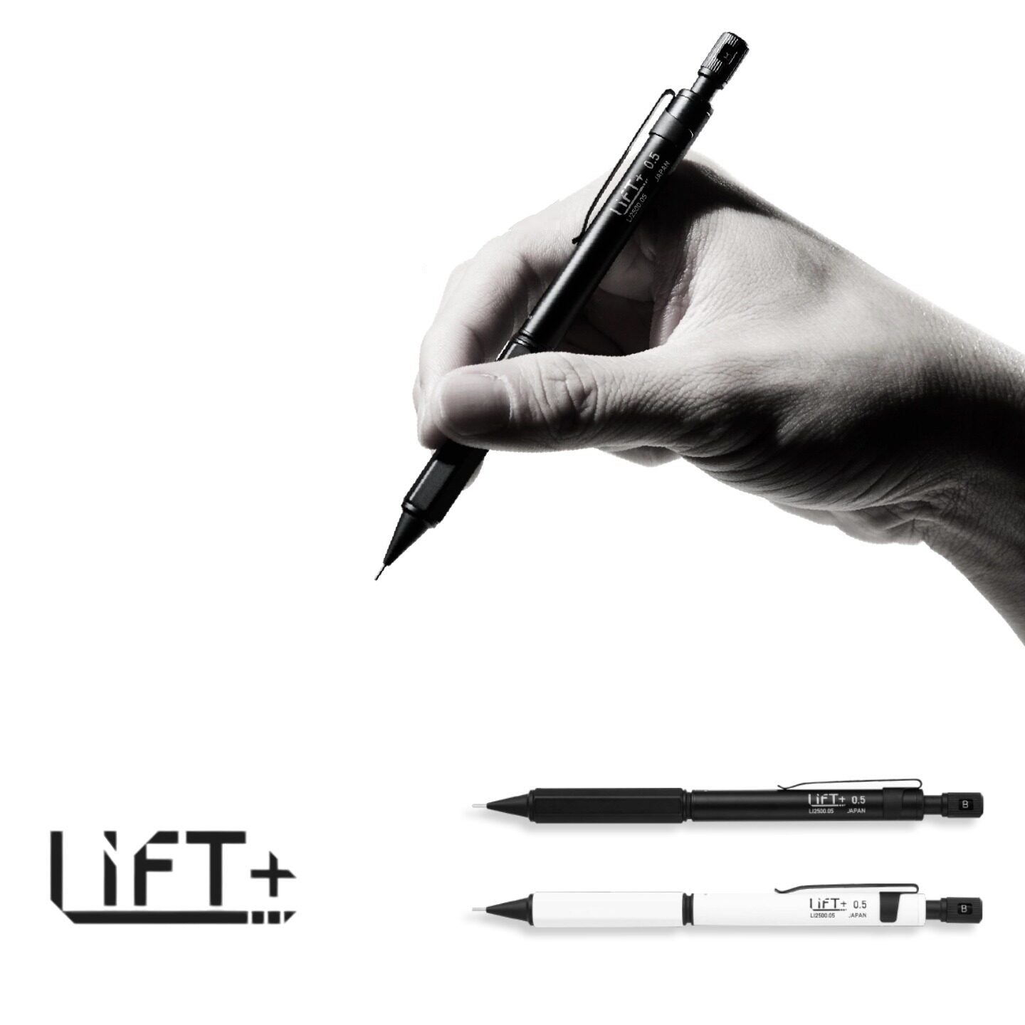 KITERA Lift+ All-Metal 0.5mm Mechanical Pencil – Low Center of Gravity | Japan Original