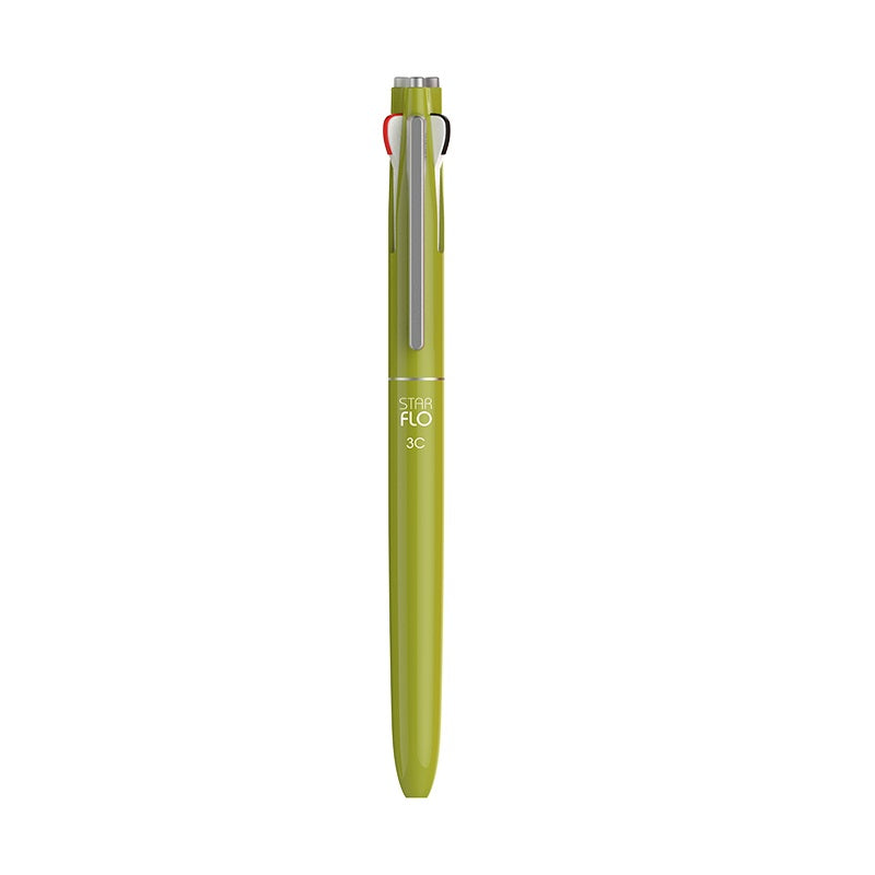 MORRIS STARFLO 3-Color Hybrid Ballpoint Pen (Black/Blue/Red) – 0.7mm